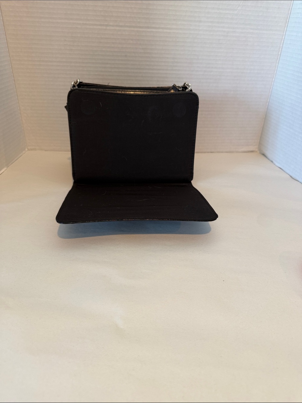 Miche Black Patent Crossbody Bag with Silver Hardware - Picture 5 of 9